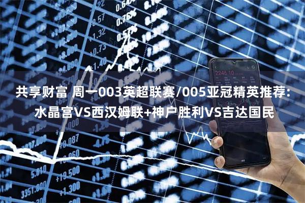 共享财富 周一003英超联赛/005亚冠精英推荐: 水晶宫VS西汉姆联+神户胜利VS吉达国民