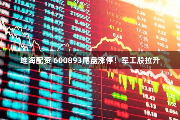 维海配资 600893尾盘涨停！军工股拉升